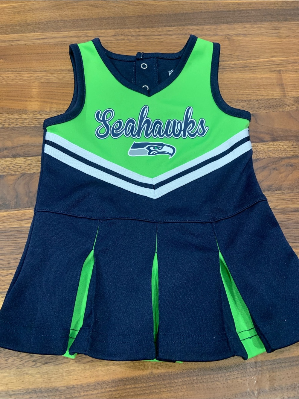 NFL Official Seattle Seahawks Toddler Girls Cheerleader Jumper Dress 18M
